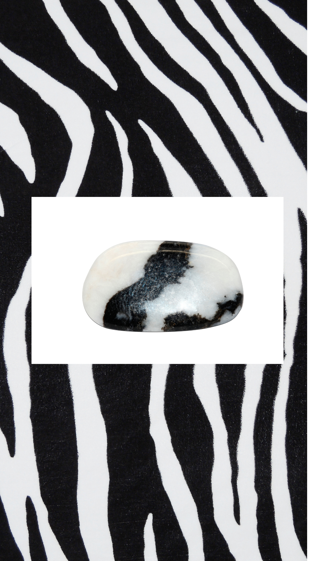 Black and white crystals