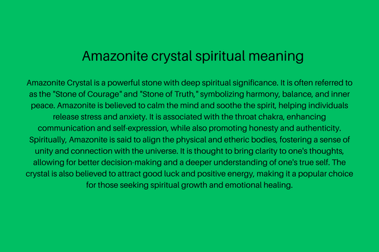 Green Crystals spiritual meaning card