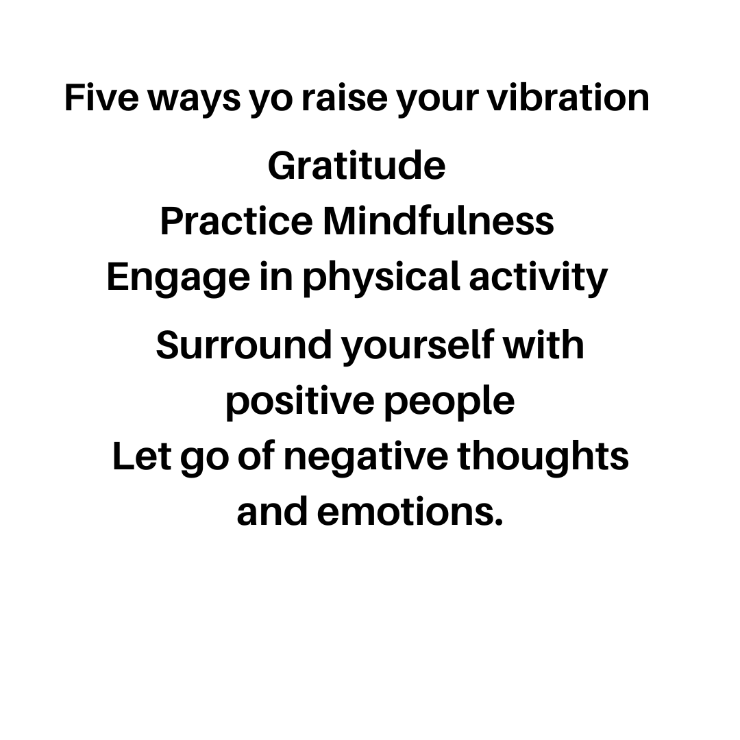 Five ways to raise your vibration social media post