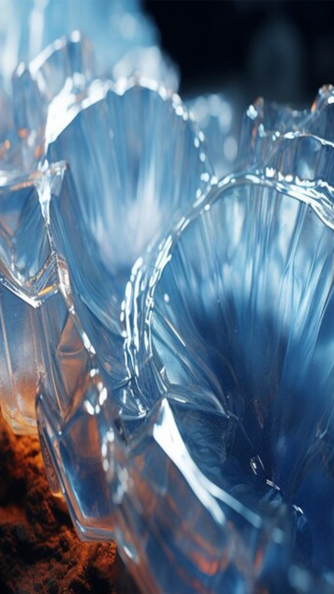 Blue crystals cellphone wallpaper