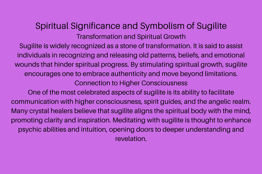 Sugilite spiritual significance and symbolism