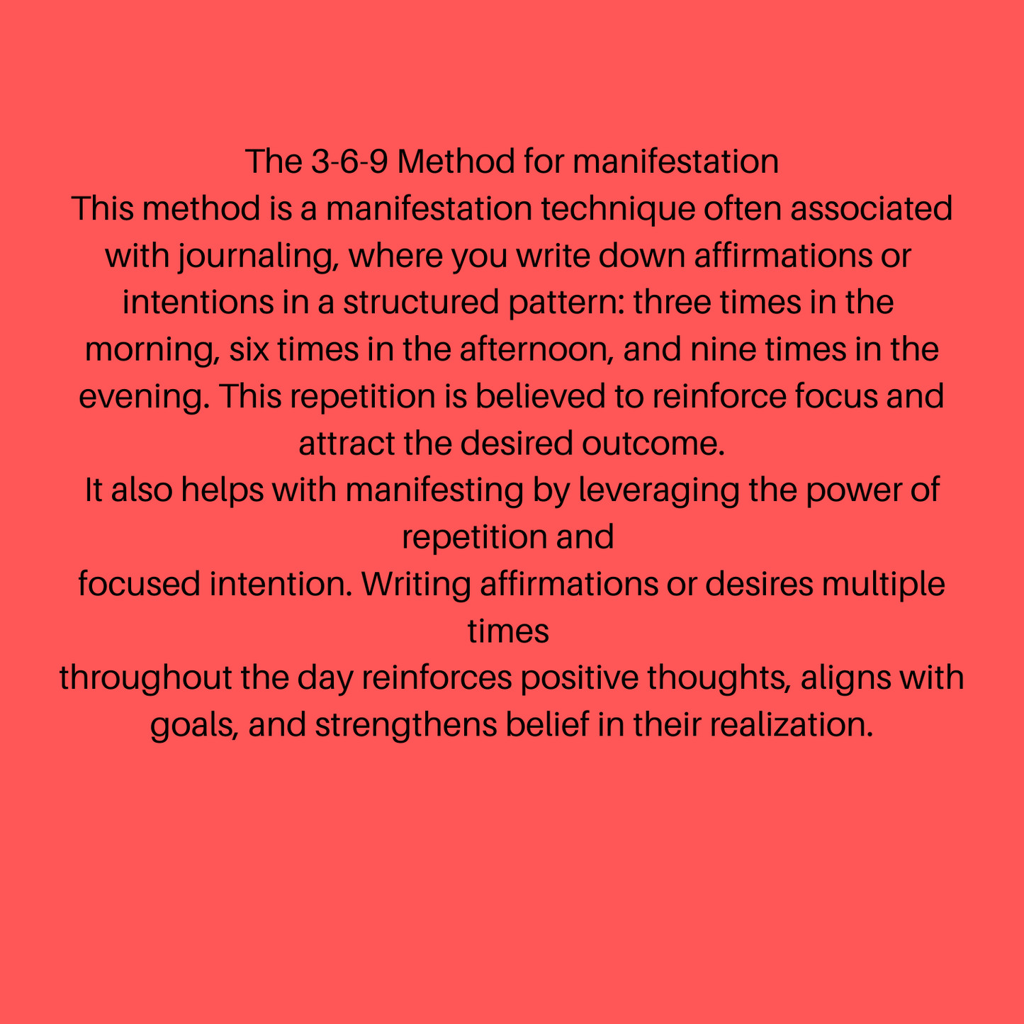 Different manifestation techniques in square cards