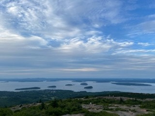 Great picture of the scene at Cadillac mountain.