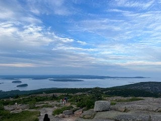Cadillac mountain in Acadia national park.