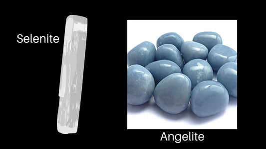 A thumbnail with the combination of selenite and Angelite. Put this thumbnail on your vision board to communicate your dreams to your angels. Available to download and print after purchase.