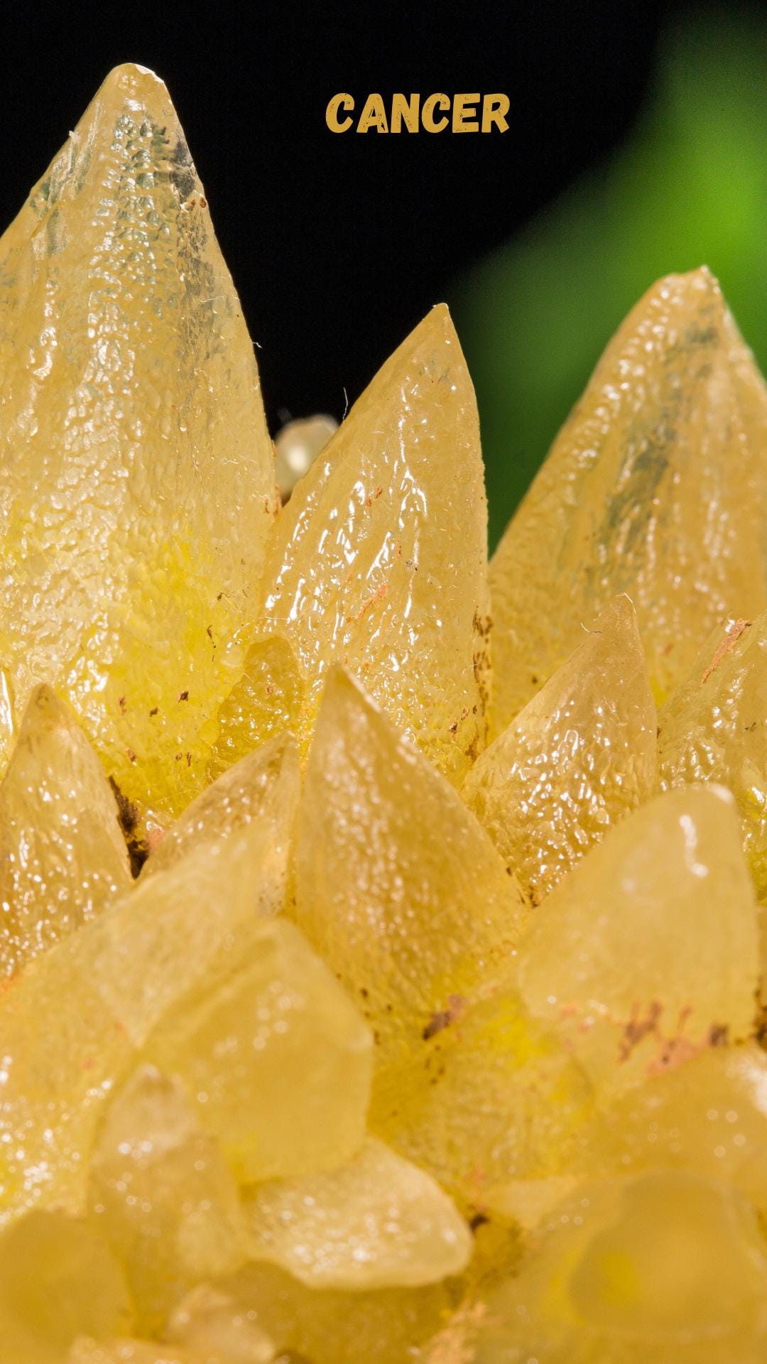 Yellow Calcite Cancer Phone wallpaper