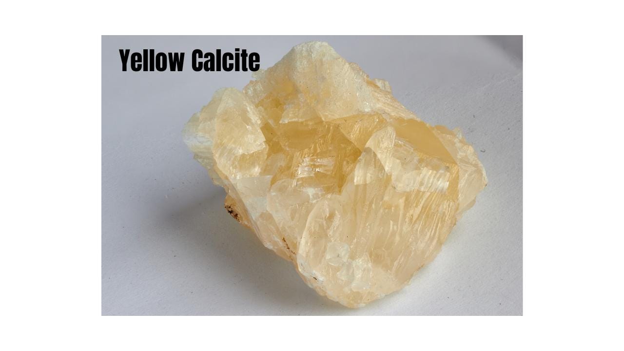 Yellow calcite mental clarity.