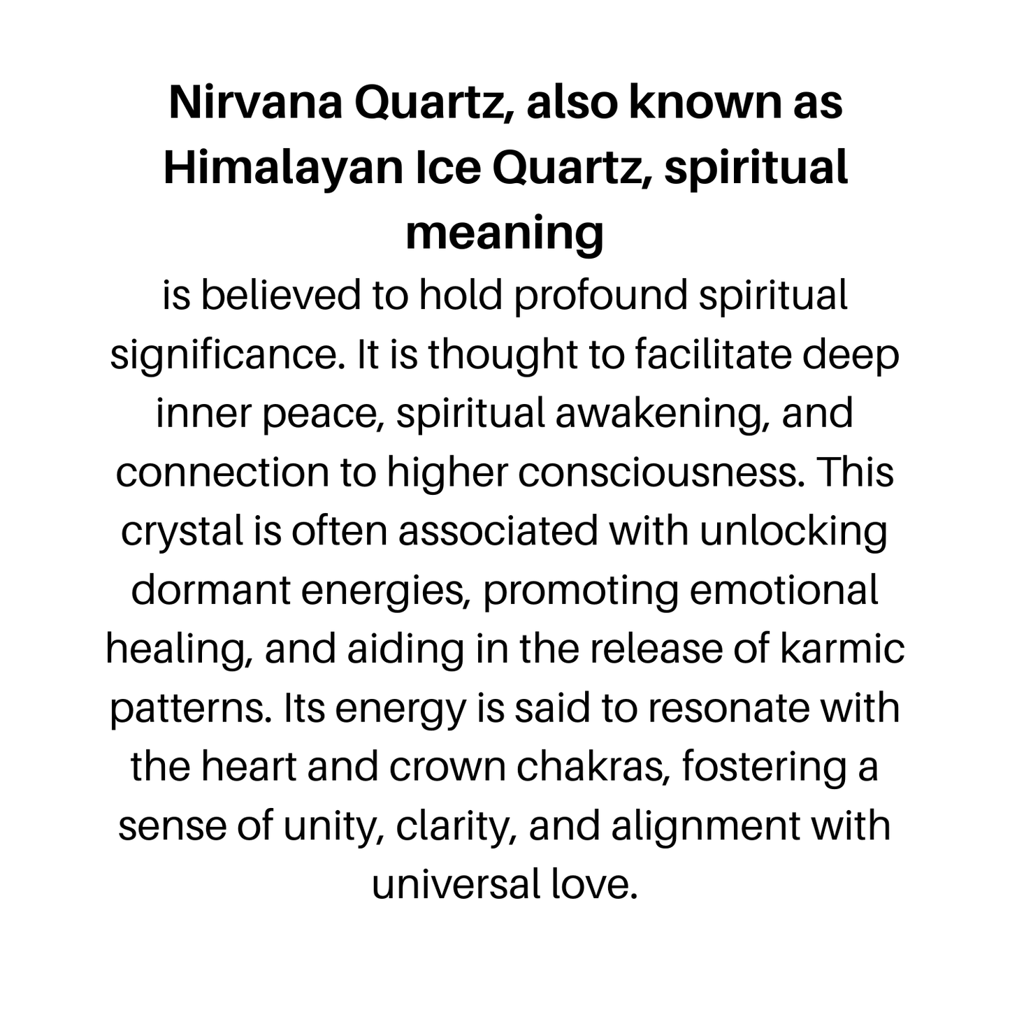 White quartz spiritual meaning card